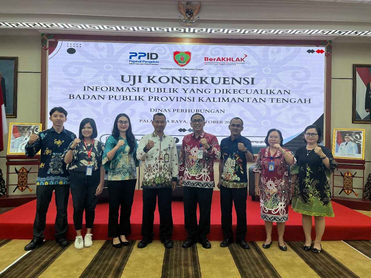 PPID Prov. Kalteng Gelar Rapat Uji Konsekuensi atas Dinas Perhubungan Prov. Kalteng