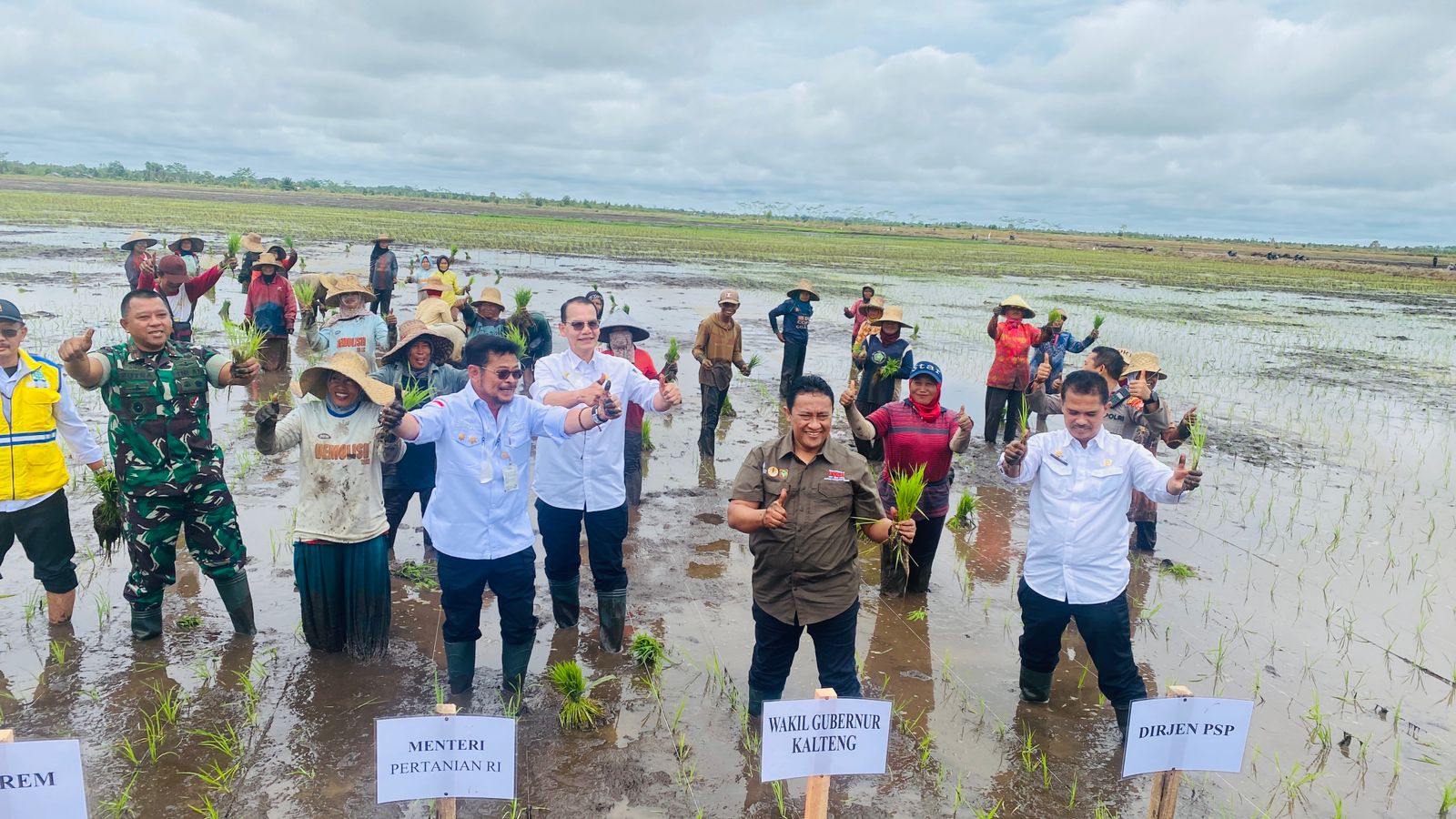 Wagub Kalteng Dampingi Kunjungan Kerja Menteri Pertanian RI Ke Kawasan Food Estate Kalteng