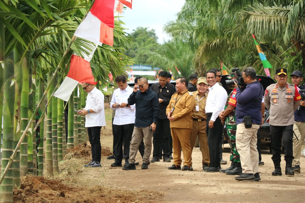 Gubernur Kalteng Sugianto Sabran Dampingi Presiden Republik Indonesia (RI) Joko Widodo ke Lokasi  Lahan Pertanian di Desa Bapeang