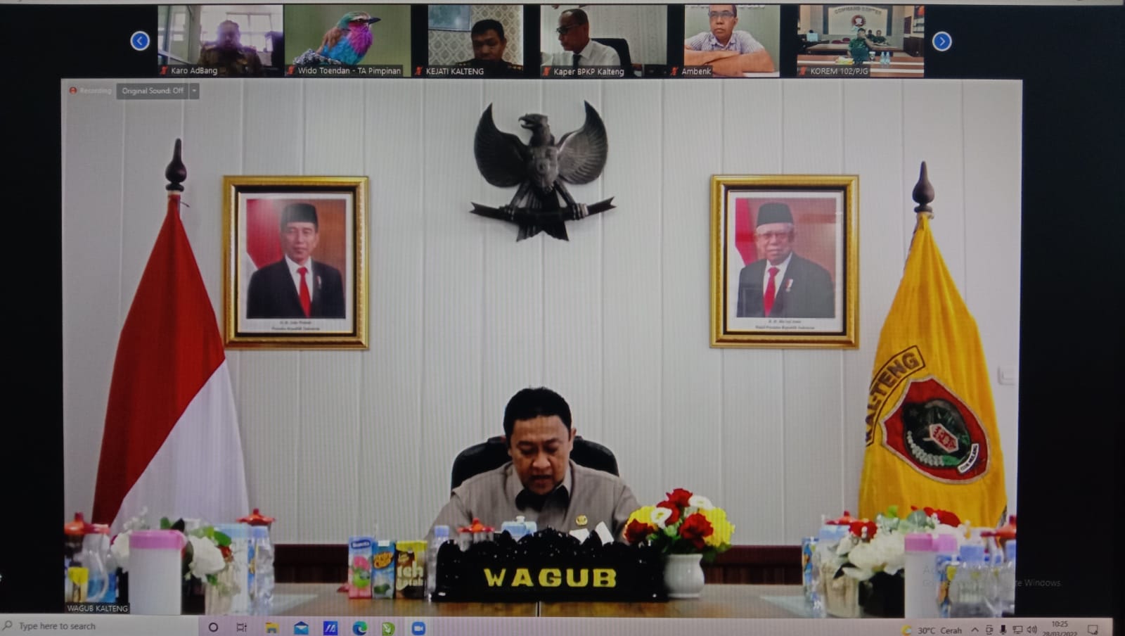 Wagub Kalteng Hadiri Rapur ke-6 Masa Persidangan I Tahun Sidang 2022