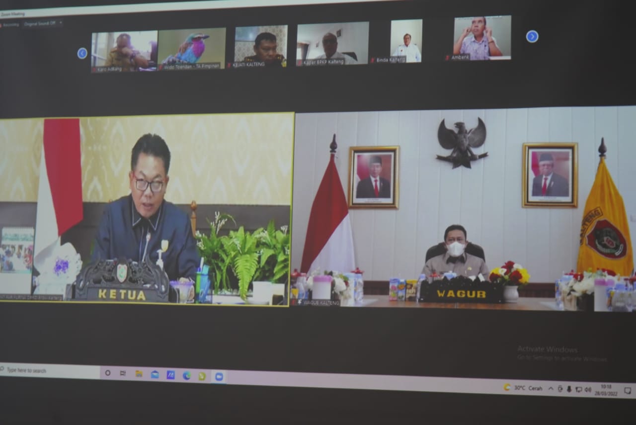 Wagub Kalteng Hadiri Rapur ke-6 Masa Persidangan I Tahun Sidang 2022