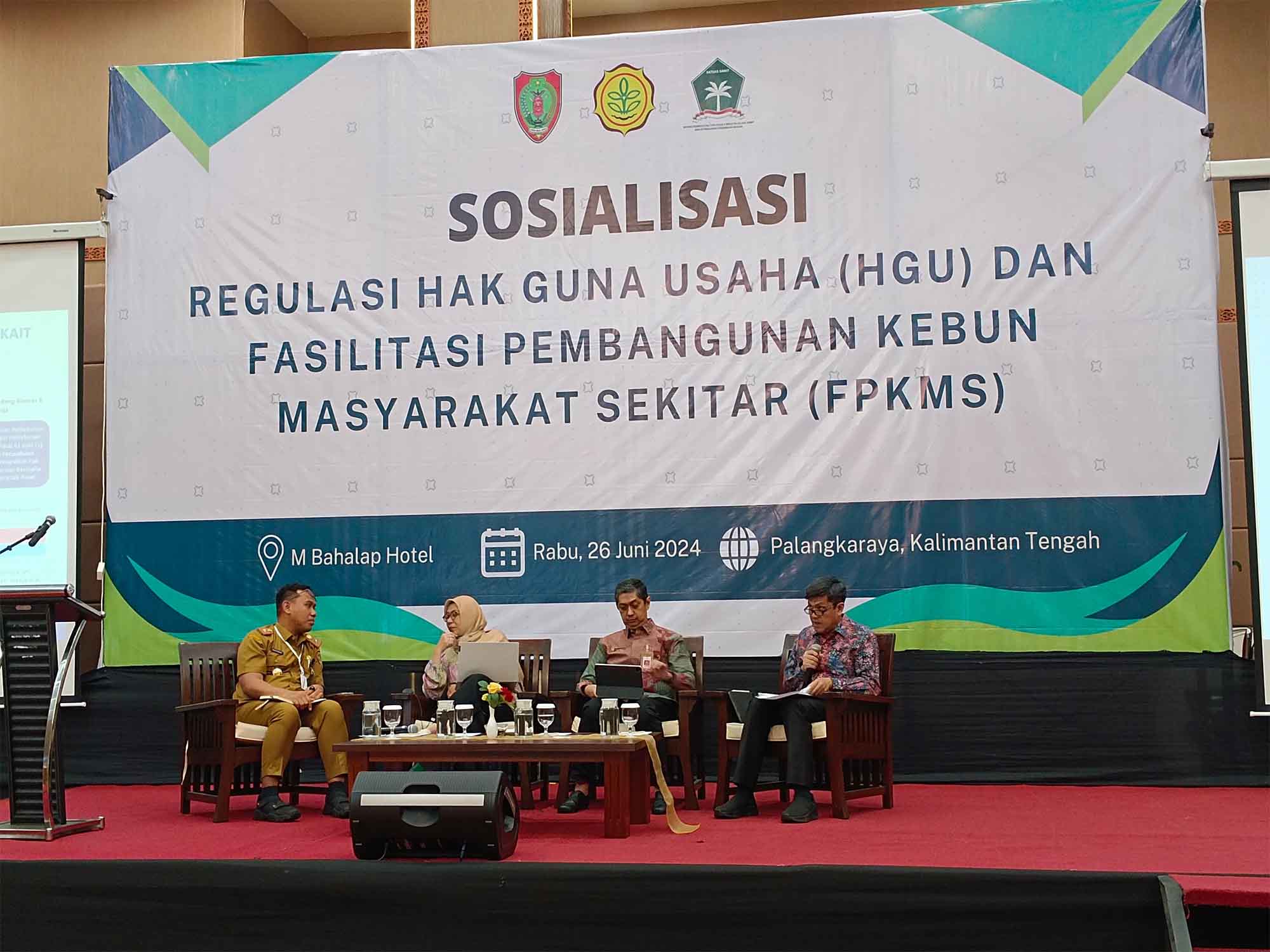 Kepala Dinas Perkebunan Prov. Kalteng Rizky R Badjuri Hadiri Sosialisasi Regulasi HGU dan FPKMS