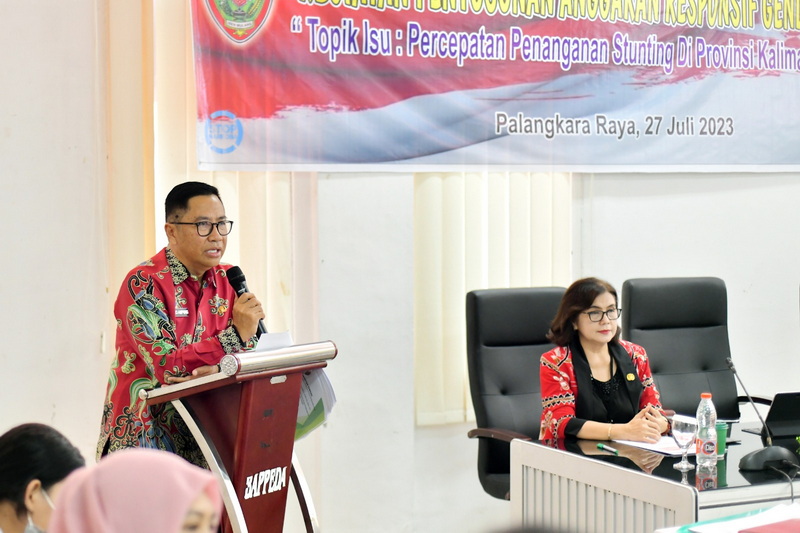 Kepala Bappedalitbang Prov. Kalteng Leonard S. Ampung Hadiri dan Sampaikan Paparan Dalam Kegiatan Penyusunan Anggaran Responsif Gender Tahun Anggaran 2023