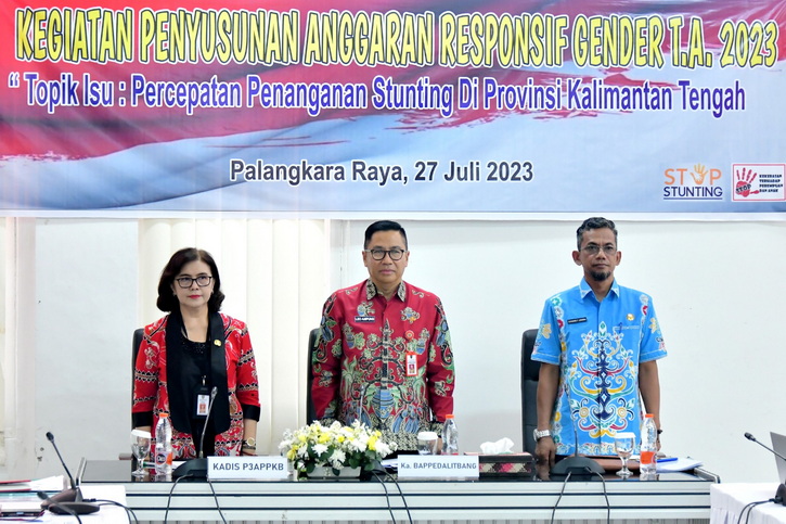 Kepala Bappedalitbang Prov. Kalteng Leonard S. Ampung Hadiri dan Sampaikan Paparan Dalam Kegiatan Penyusunan Anggaran Responsif Gender Tahun Anggaran 2023