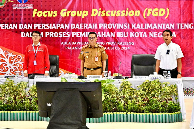 Kepala Bappedalitbang Leonard S. Ampung Hadiri FGD Peran dan Persiapan Provinsi Kalteng Dalam Proses Pemindahan Ibu Kota Negara