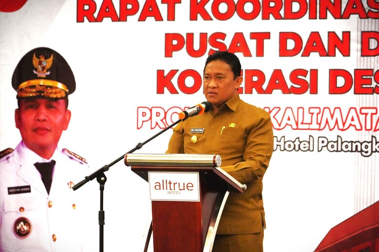 Wagub Kalteng Edy Pratowo Buka Rakorda Pusat dan Daerah Koperasi Desa/Kelurahan Merah Putih Kalteng