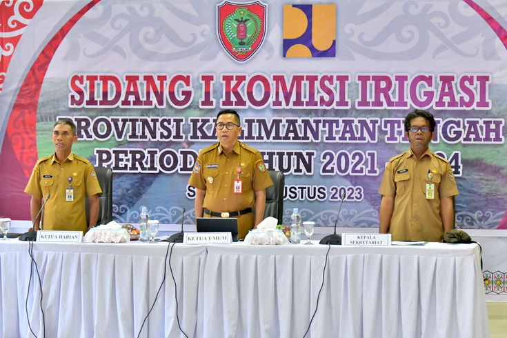 Pemprov. Kalteng Melalui Bappedalitbang Selenggarakan Sidang I Komisi Irigasi Prov. Kalteng Tahun 2023 Periode 2021-2024