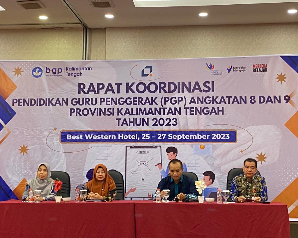 BGP Prov. Kalteng  Gelar Rakor Teknis Program Pendidikan Guru Penggerak Angkatan 8 dan 9