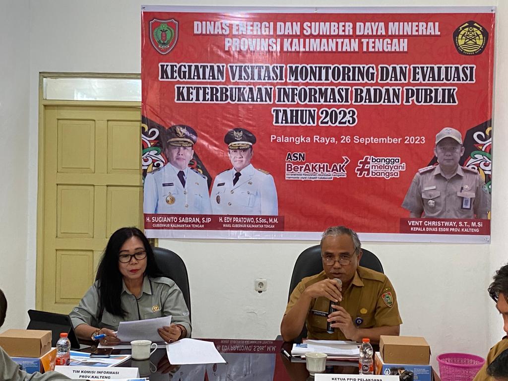 DESDM Prov. KaltengTerima Kunjungan Tim Visitasi  Monev Keterbukaan Informasi Badan Publik