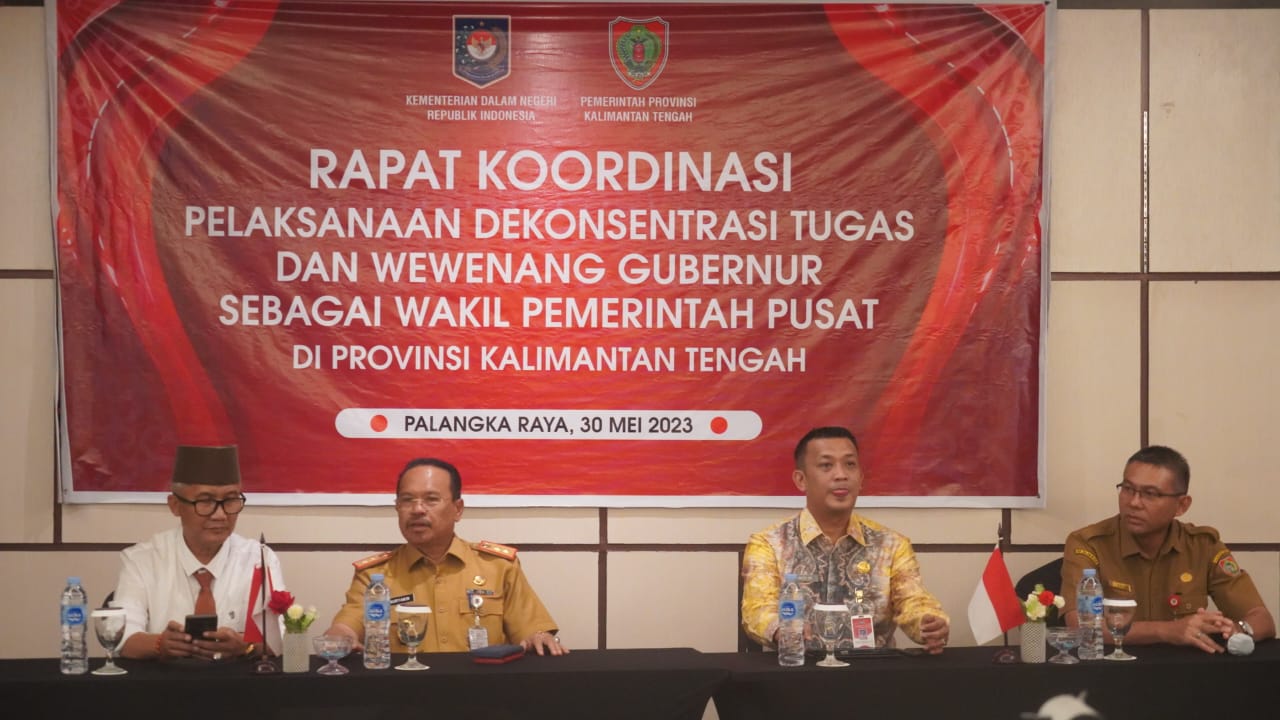 Sekda Prov. Kalteng  Buka Secara Resmi Rakor Pelaksanaan Dekonsentrasi Tugas dan Wewenang Gubernur Sebagai Wakil Pemerintah Pusat di Prov. Kalteng