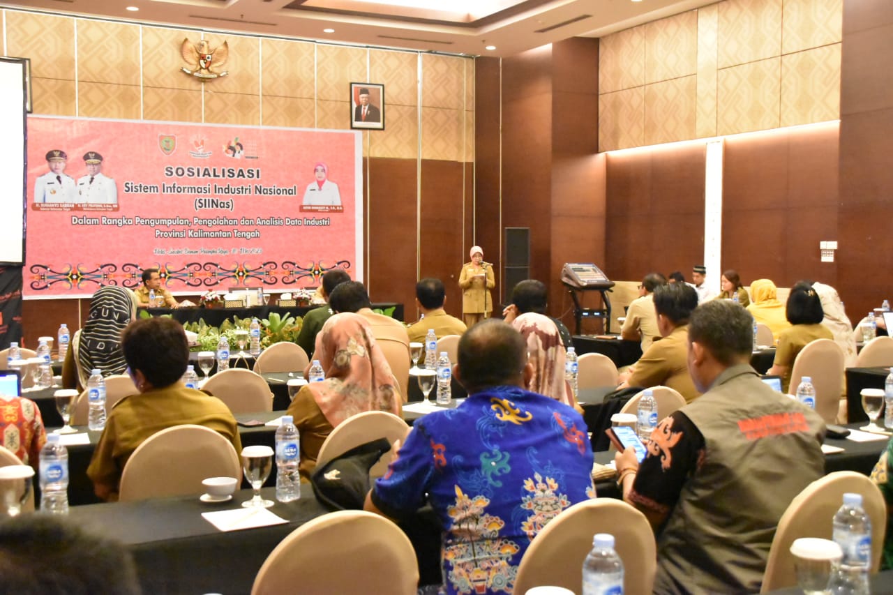 Kepala Disdagperin Prov. Kalteng Buka Sosialisasi Sistem Informasi Industri Nasional Dalam Rangka Pungumpulan, Pengolahan dan Analisis Data Industri