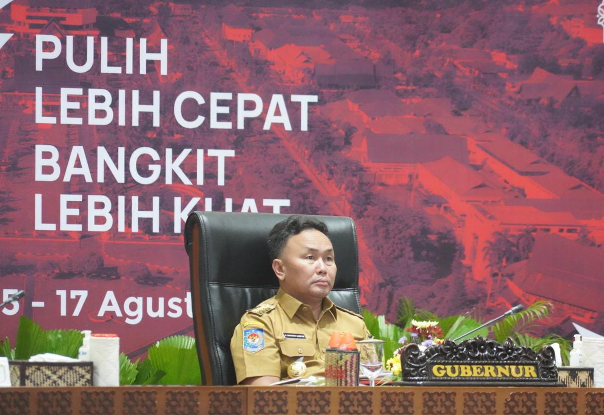 Gubernur Kalteng Sugianto Sabran Hadiri Rakor Pengendalian Inflasi Daerah