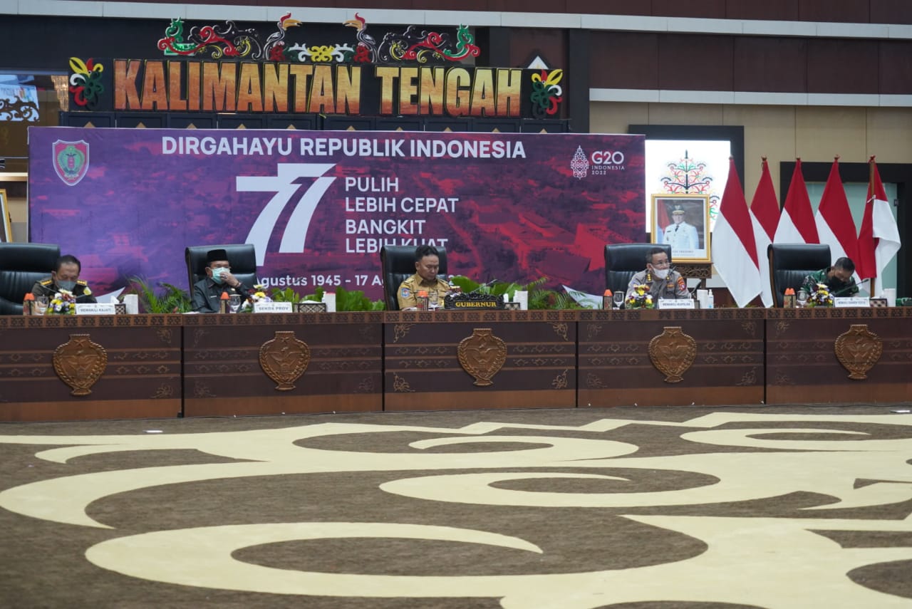 Gubernur Kalteng Sugianto Sabran Hadiri Rakor Pengendalian Inflasi Daerah