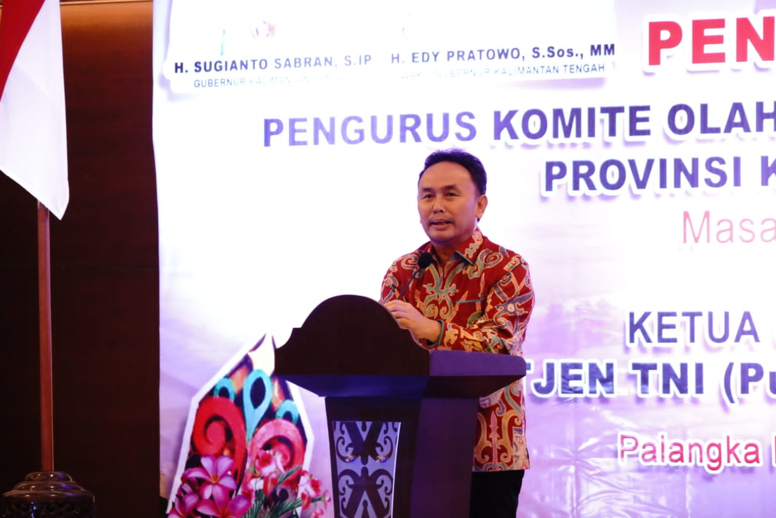 Gubernur Sugianto Sabran Hadiri Pelantikan Pengurus KONI Provinsi Kalteng